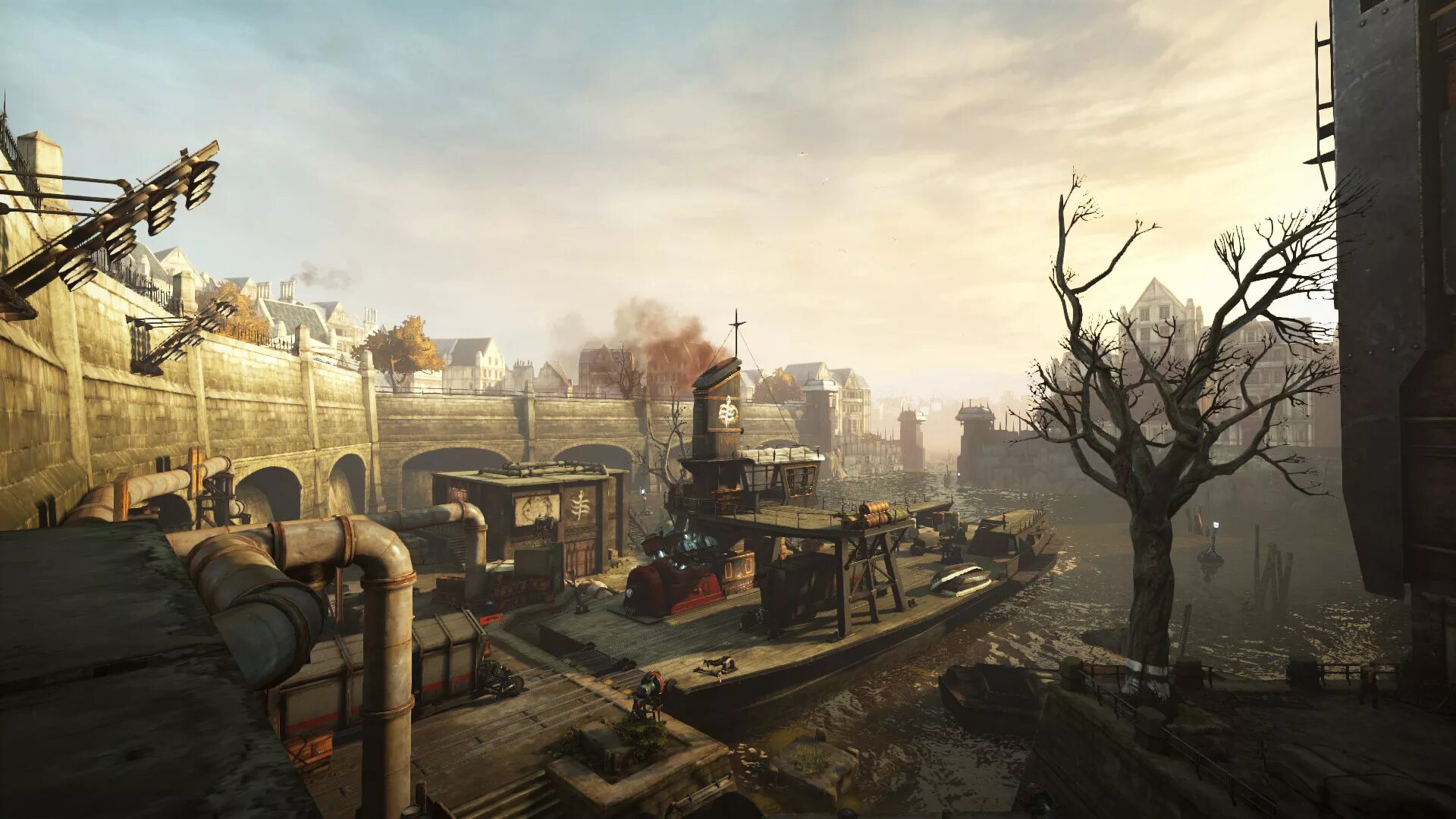 дануолл dishonored улицы. город из игры the last of us. город первых игр. акра город ассасин крид. игра rage 1.