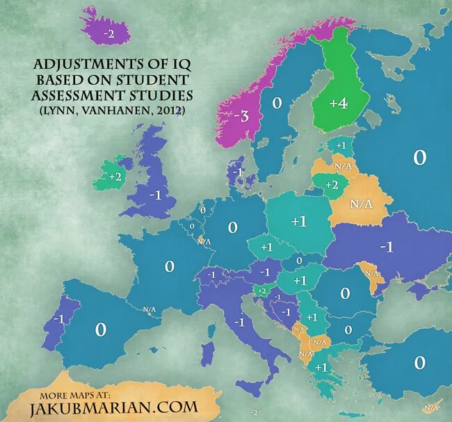 Europe IQ Map. IQ В Европе. IQ по странам Европы. IQ В странах Европы.