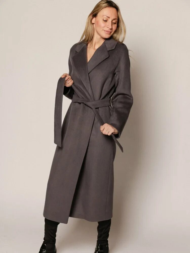 Electrastyle пальто серо голубой exclusive. двубортное пальто женское. классическое английское пальто. английский воротник на пальто. пальто классика женское.