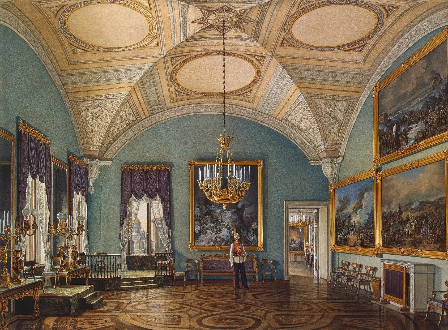 First hall. Интерьеры зимнего дворца ГАУ Эдуарда.