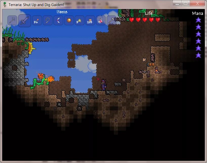 Террария мод на быструю добычу руды. Метеорит террария. terraria метеорит. метеорит на карте террария. упал метеорит террария.