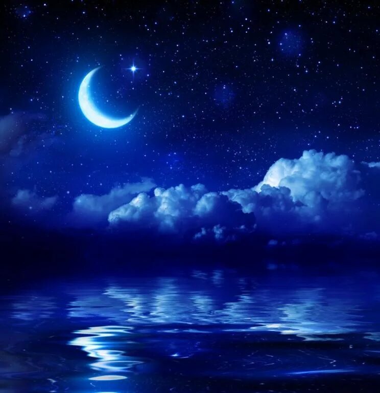 Картины ночной природы. Лунный пейзаж. Луна. Ночной пейзаж с луной. Сказочный месяц.