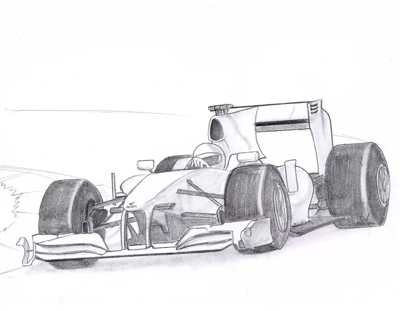 Рисунок 1.1. Болид формулы 1 рисунок. Рисунки гоночных машин карандашом. Гоночные Тачки карандашом. Формула 1 карандашом.