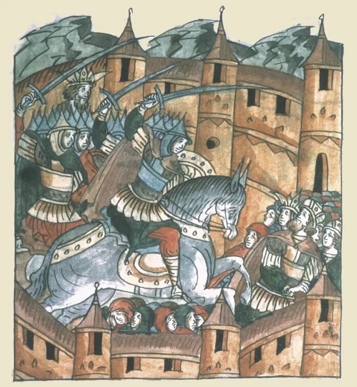 Миниатюры из летописи. Куликовская битва фреска. Татаро монголы фрески. Нашествие батыя миниатюра. Рашид ад дин.