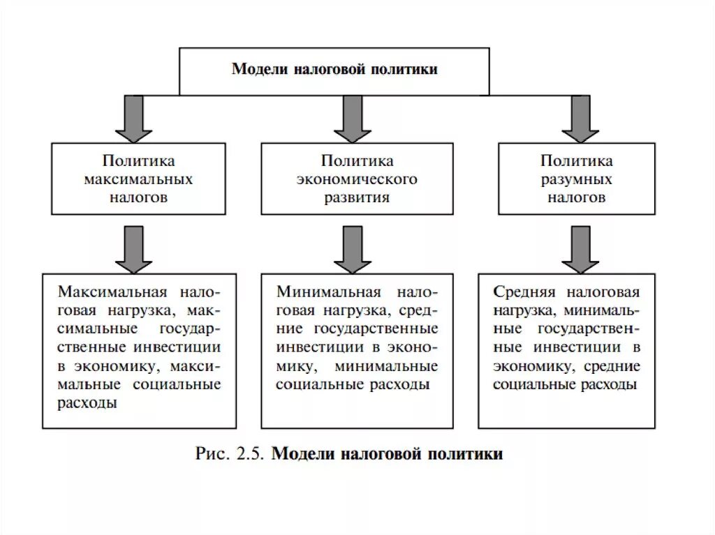 Налоги в развитии производства. Формы (типы) налоговой политики. Формы налоговой политики РФ. Три типа налоговой политики государства.