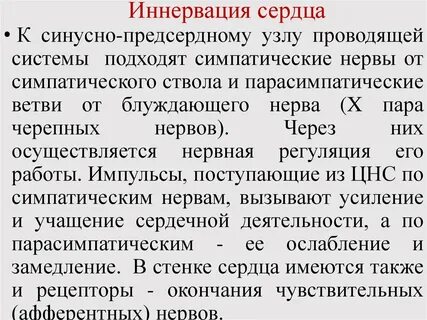 Симпатические влияния на сердце