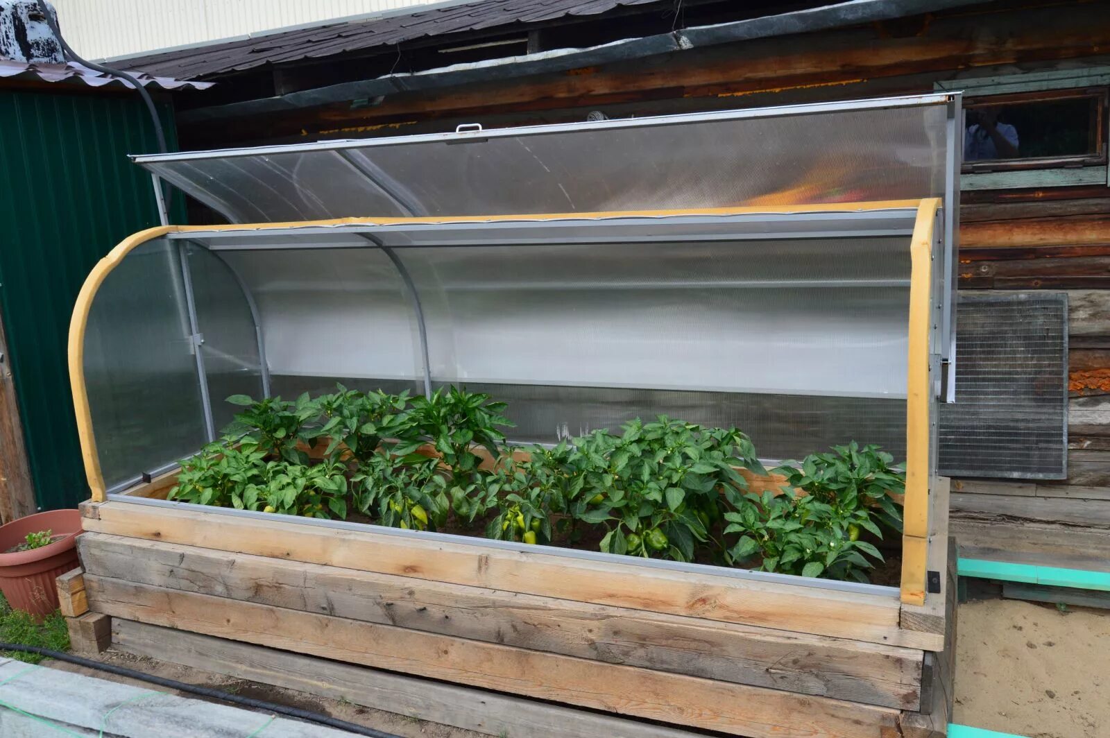 Парник "хлебница" (2,0 x 1,16 x 0,8) вес: 19кг. Теплица 3 на 6. Парник на грядку из поликарбоната. Мини-теплица парник jxx-10012. Грядка из поликарбоната.