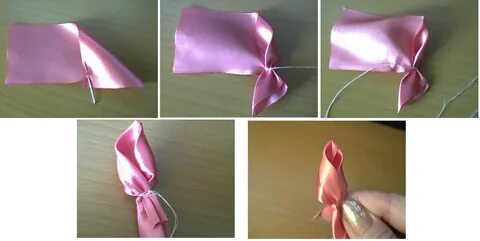 Цветы из лент своими руками легко