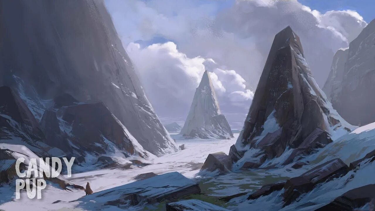 Фэнтези пейзажи. Фэнтези пейзажи. Горное ущелье арт фэнтези. Иллюстрации снежных гор. Снежные горы арт.
