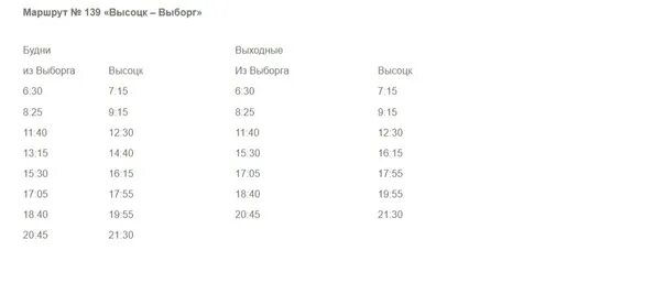 Расписание автобуса 135 советский выборг. Выборг расписание 139 автобуса Высоцк автобус. Расписание автобусов Выборг Высоцк 139. Расписание автобусов Приморск-Выборг 130. Расписание 135 автобуса Советский Выборг.