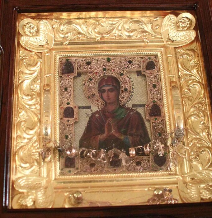 семистрельная мироточивая. мироточивая икона божией матери. мироточащая икона умягчение злых. икона богородицы семистрельная мироточивая. мироточащая икона умягчение злых.