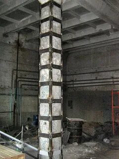 Усиление колонны металлической обоймой