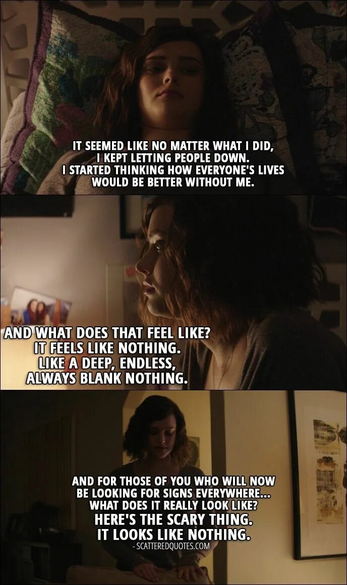 I like how you think. No matter what i do. I like Deep. Quotes from after Life Netflix.