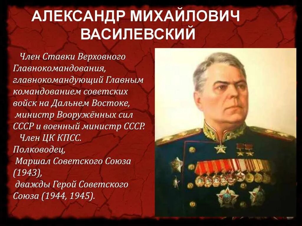 А м василевский операция. Маршал советского Союза а.м. Василевский. . Маршал советского Союза а.м. Василевский кратко.