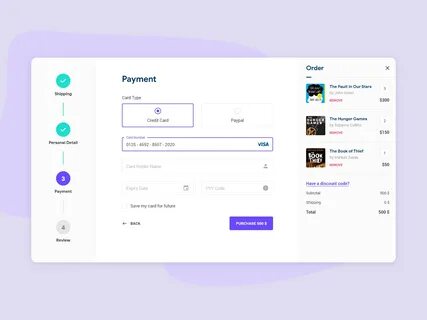 Daily UI - Credit Card Checkout page Search by Muzli.