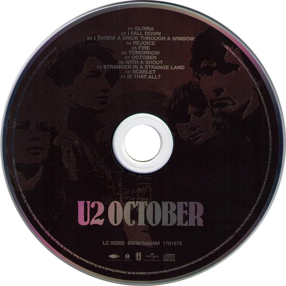 U2 CD Cover. U2 October обложка. U2 October 1981. Компакт-диск u2 boy.