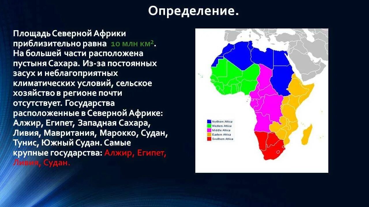 Субрегионы восточной африки. Государства Западной Африки. Страны северноймафрики. Старн Северной Африки. Характеристика стран Северной Африки.