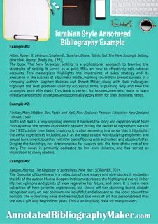 Simple Turabian Annotated Bibliography Formatting Guide.