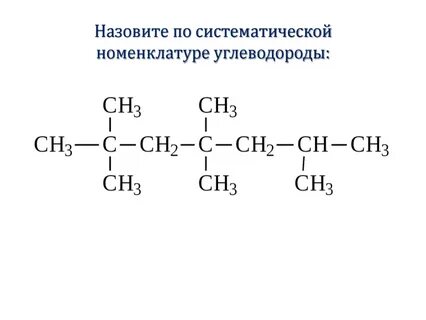 Структурная номенклатура алканов
