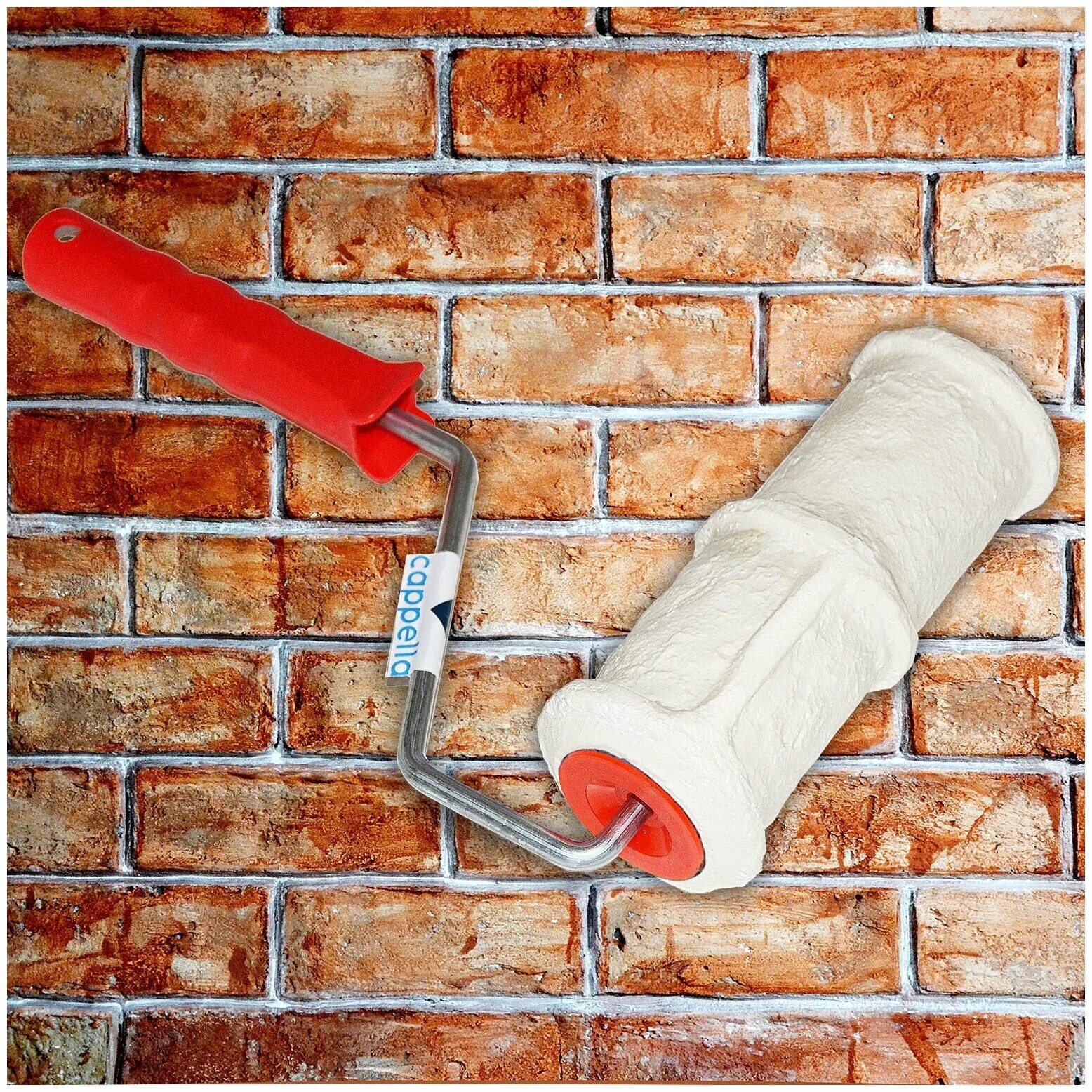 валик под кирпич. валик кирпичная кладка. 1413110 валик фактурный, эффект "кирпич", 230мм. фактурный валик под кирп ч. валик под кирпич.