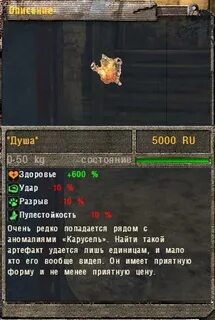 Артефакты список