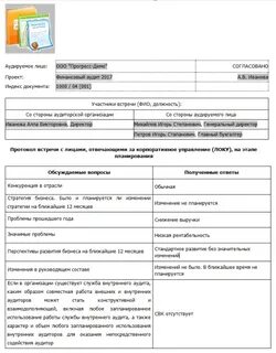 Аудит протокол