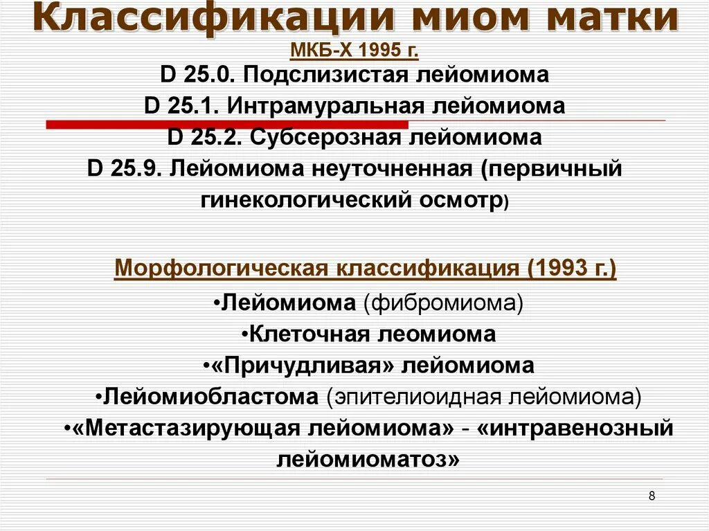 Интрамуральная миома матки что это такое. Лейомиома классификация. Интрамуральная миома лейомиома матки. Миома мкб 10 у взрослых