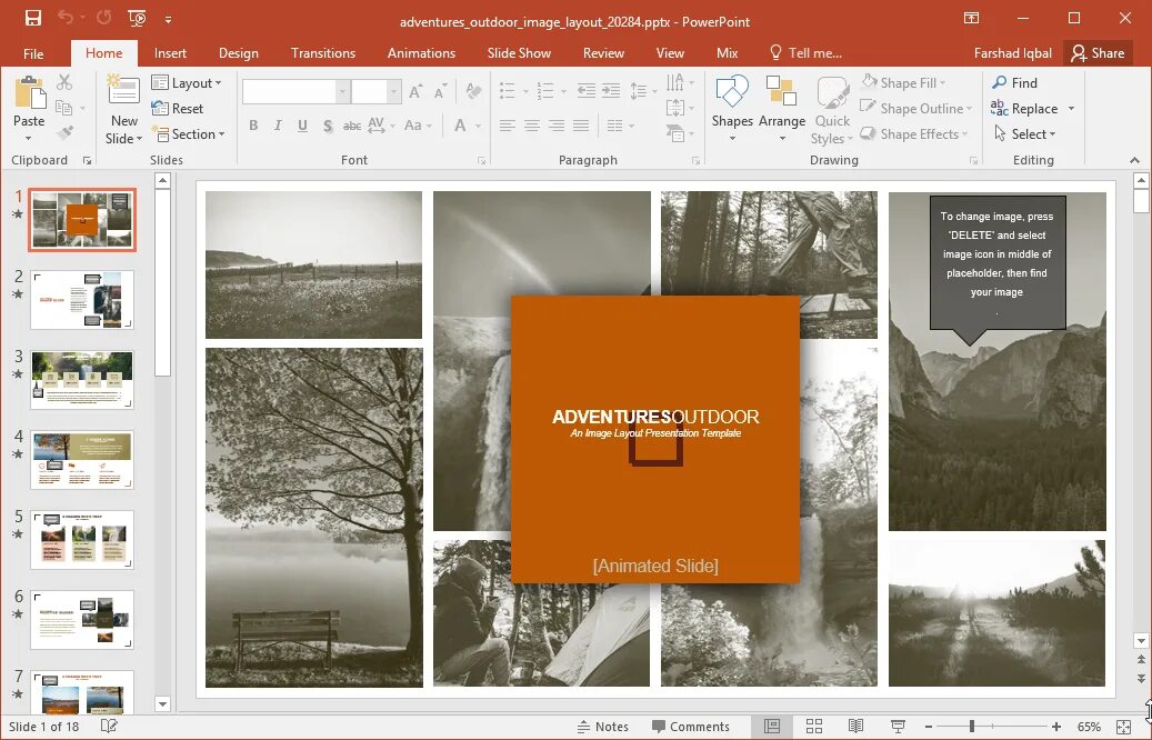 Image layout