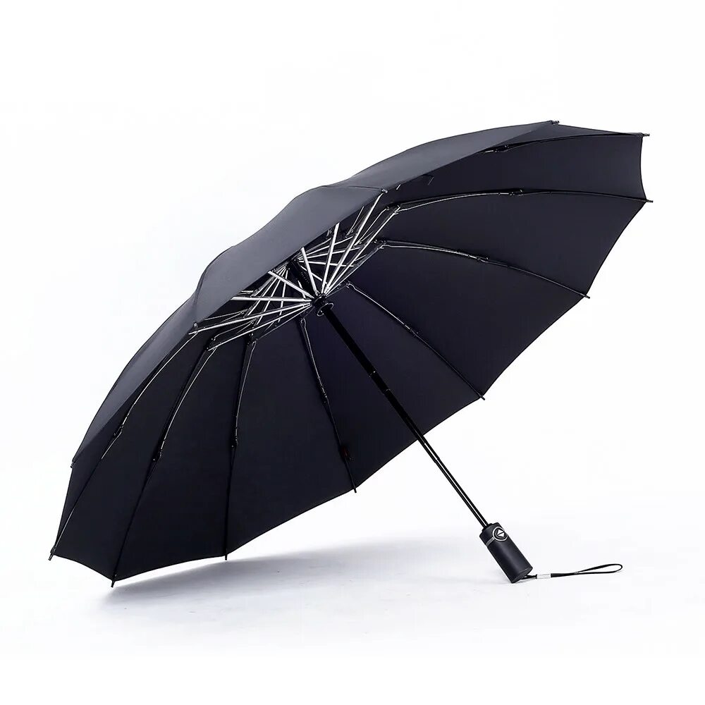 Купить прочный зонтик. Ninetygo Double-layer Windproof Golf Automatic Umbrella Black. Прочный зонт. Зонт крепкий. Самые прочные зонты.