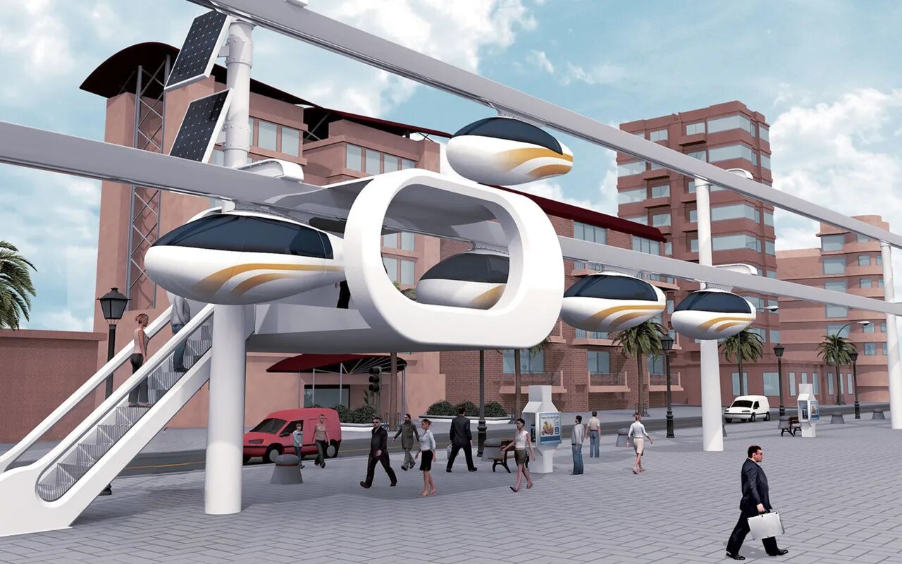 Скайтрэн (SKYTRAN). Транспорт будущего SKYTRAN. Термез  City 2030. Город будущего транспорт. Лишены будущего