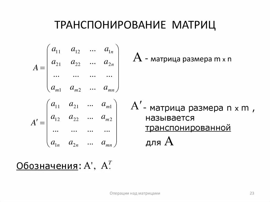 Транспонировать минус. Пример транспонирования квадратной матрицы. Свойства операций над матрицами транспонирование. Формула транспортирования матрицы. Транспонированная матрица 3х3.