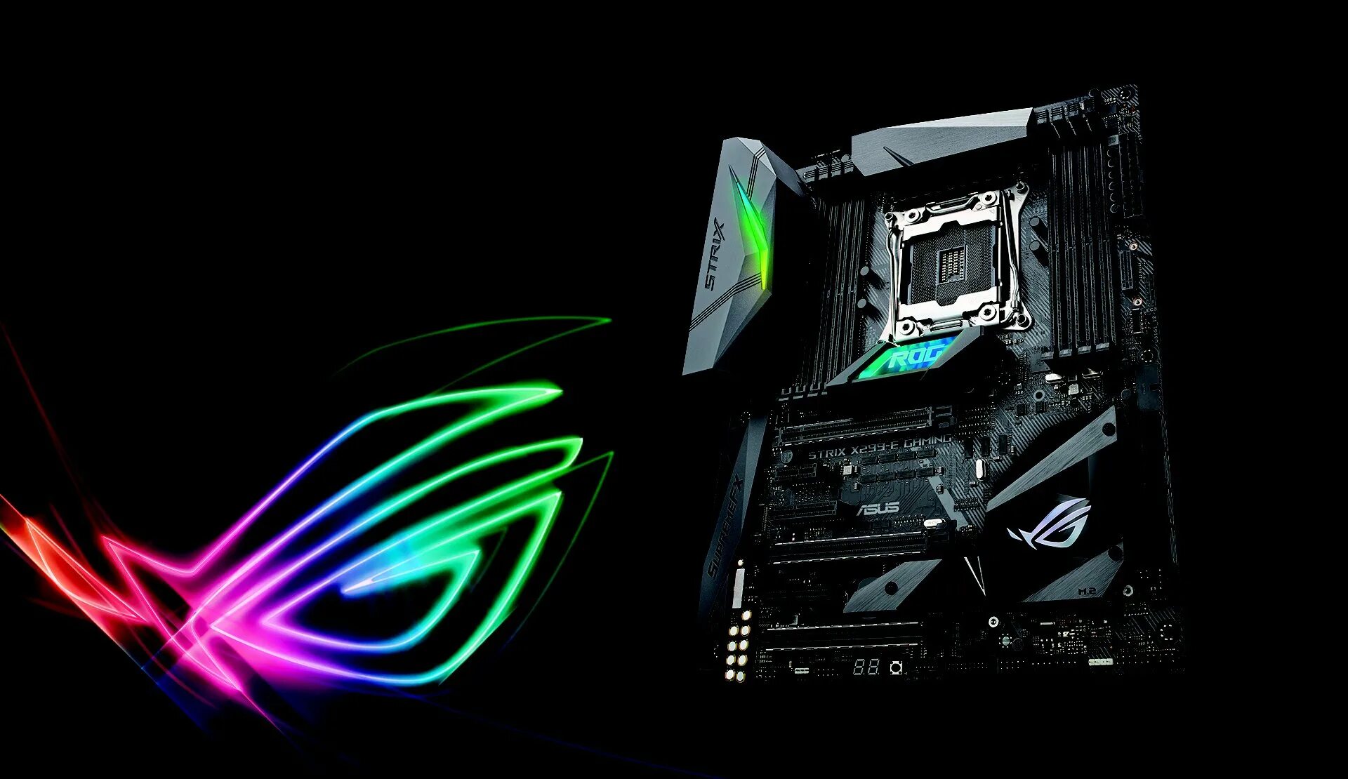 Светящиеся материнские платы. ASUS ROG Strix x299.. Материнская плата ASUS ROG Strix. ASUS ROG Strix x299-e Gaming. ASUS ROG Strix x299-x xarakteristika.