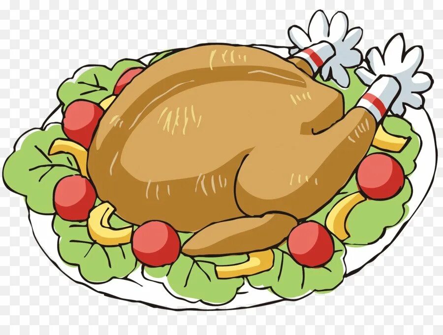 Now индейка утка овощи. Курица на день Благодарения. Рисунки еды. Мультяшная еда. Курица запеченная мультяшная.