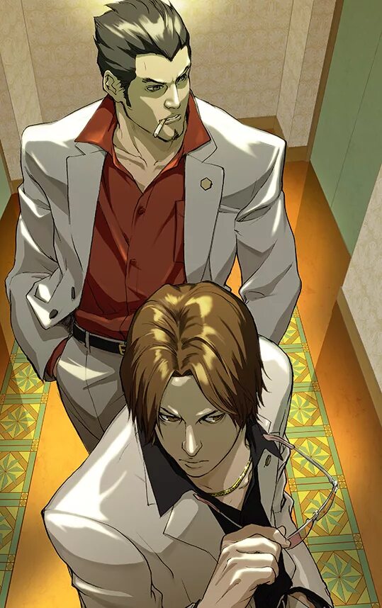 Кирью Казума. Нишики якудза. Kiryu and Nishiki. Yakuza Кирью.