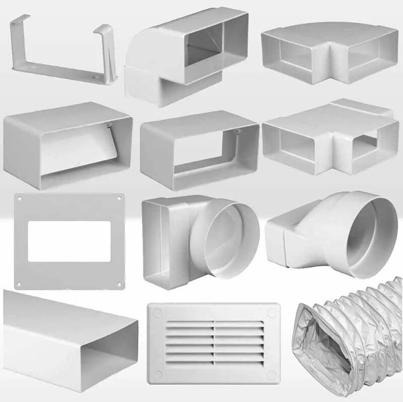 Воздуховоды пвх прямоугольный. Воздуховод 200х60. Воздуховод 120 мм. Тройник вентиляционный пластиковый 120 мм. Труба вентиляционная пластиковая.