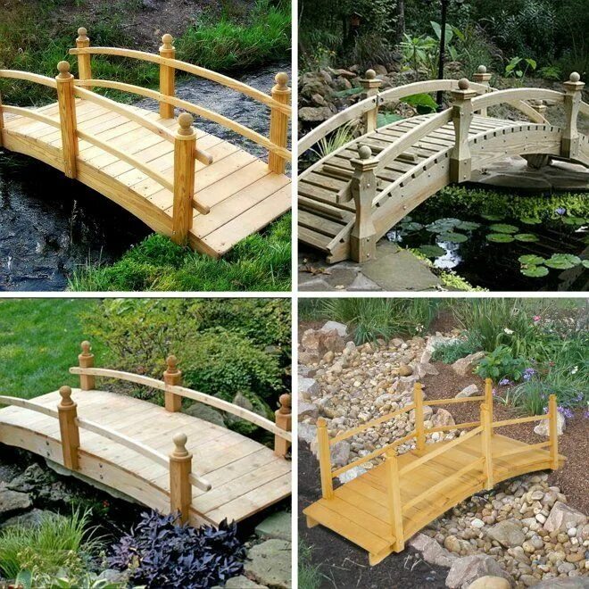 Сделать мост своими руками. Деревянный мостик через ручей. Мостик в огороде. Декоративный мостик для сада своими руками. Декоративный мостик для дачи из подручных материалов.