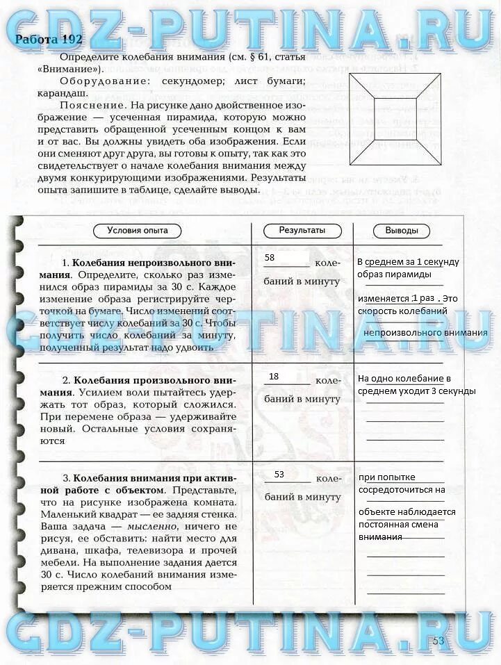Изменение числа колебаний образа усеченной пирамиды