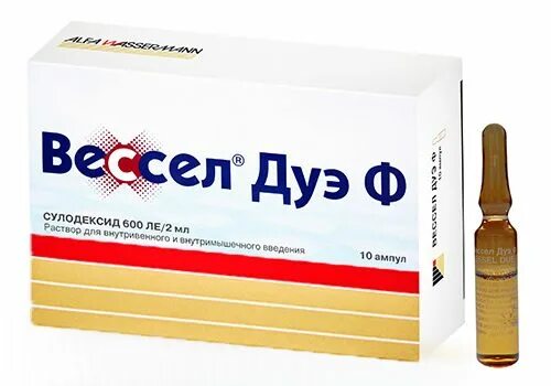 Весел дуэф инструкция уколы. Вессел Дуэ капсулы 600 Ле. Вессел-Дуэ-ф 600ле ампулы 2мл 10. Вессел Дуэ ф 600 Ле ампулы. Сулодексид 600 Ле ампулы.