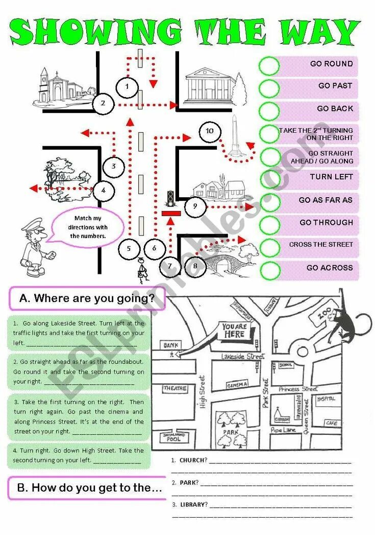 Giving the Directions задания. Giving Directions Vocabulary for Kids. Giving Directions Worksheet. Giving Directions Vocabulary Worksheet. Giving directions worksheets