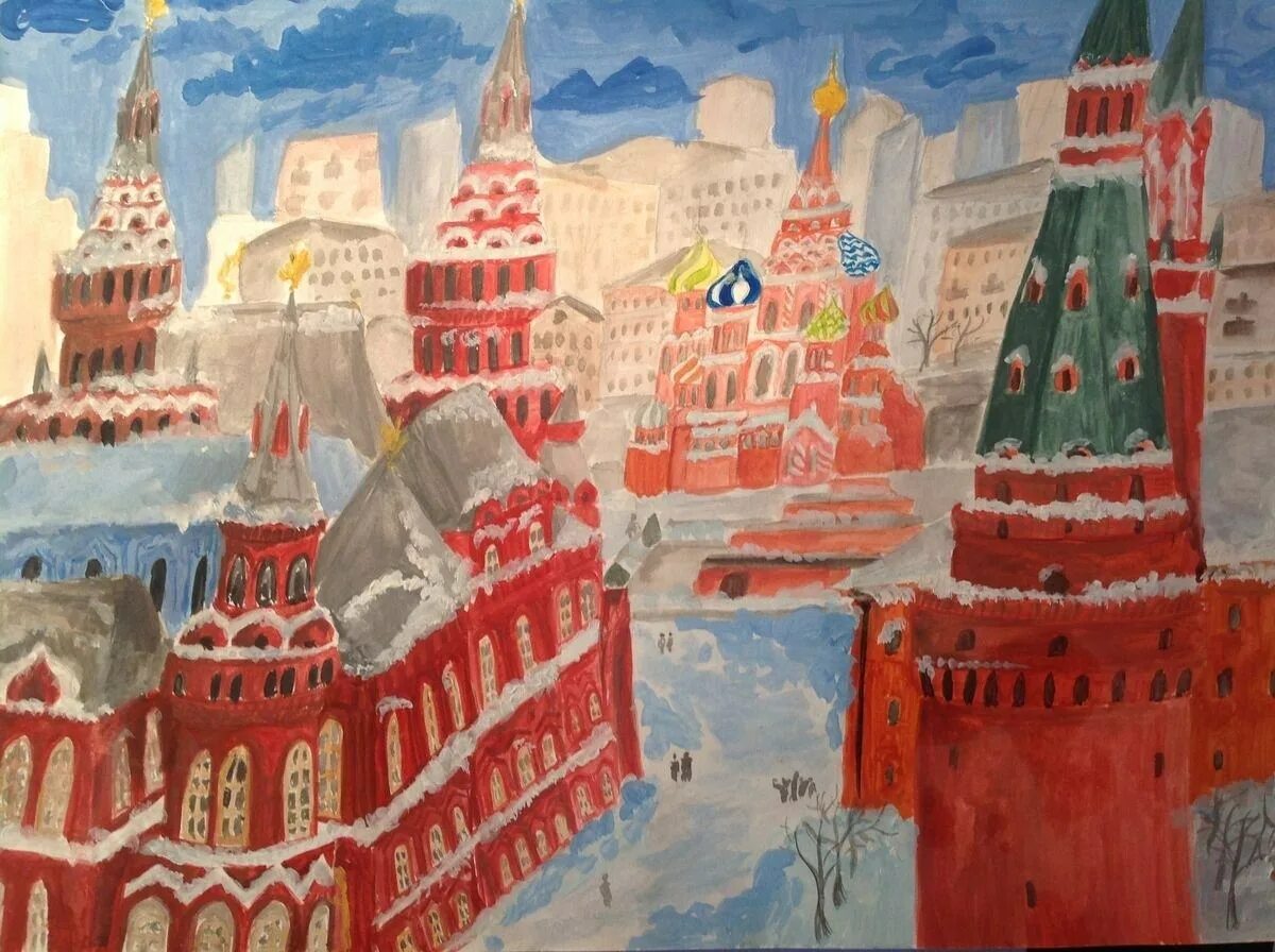 Рисование красной площади