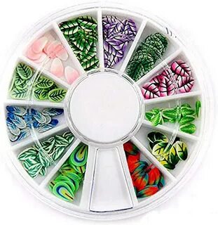 Animer and price revision 120pcs New Slice 3D Small Fimo Art Fruit D Nail Wheel 