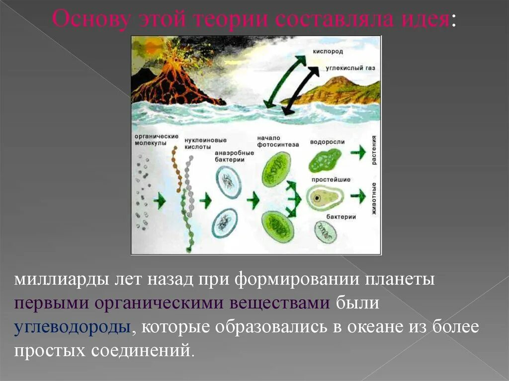 Биохимическая теория Опарина и Холдейна. Схема биохимической эволюции по Опарину. Теория биохимической эволюции. Основные этапы биохимической эволюции Опарина-Холдейна. Гипотеза опарина холдейна этапы