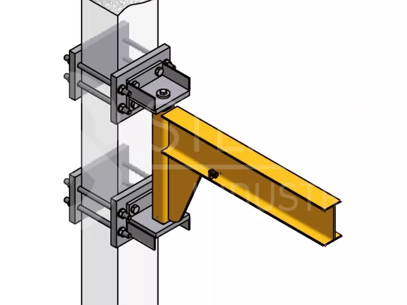 Крепление вертикальной стойки. Кронштейн для крепления к двутавровой балке АТПН.425921.006. Кронштейн КП-1500 крепление к металлическому столбу. Крепление кран балки к ферме фс24. Крепление ШРМ-1 К металлической опоре.
