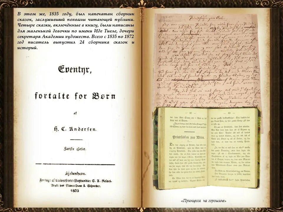 Книги 1835 года. Первая книга Андерсена. Сказки Андерсена книга сборник. Первый сборник сказок Андерсена.