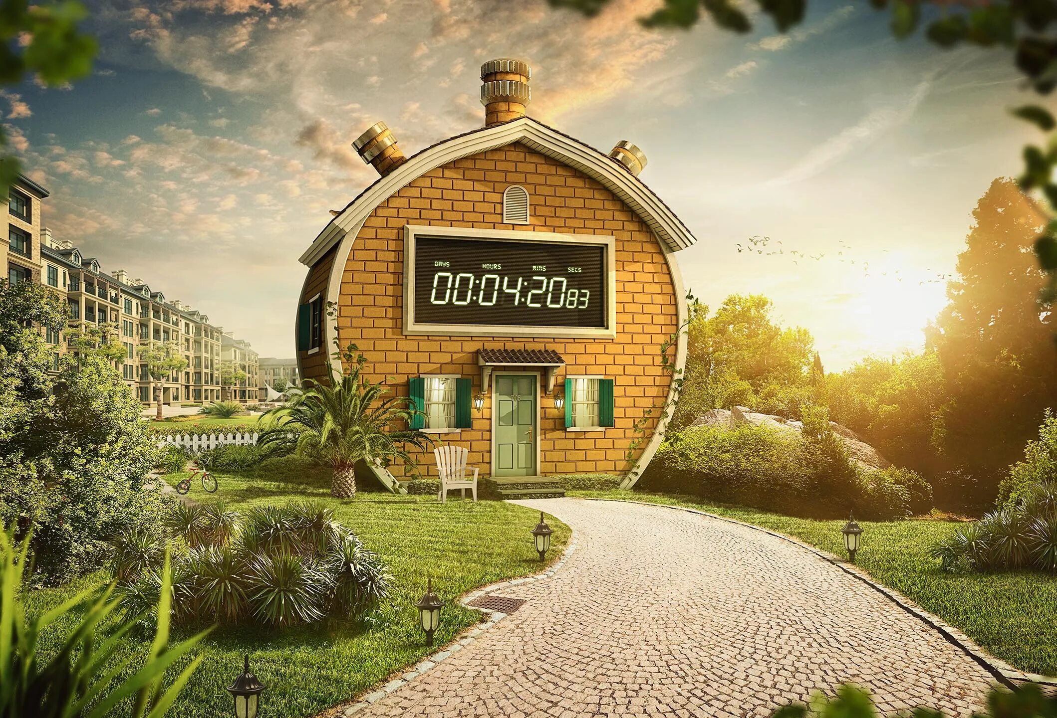 Creative time. Креативная реклама дачи. Креативная реклама недвижимости. House for реклама. Недвижимость реклама креатив.