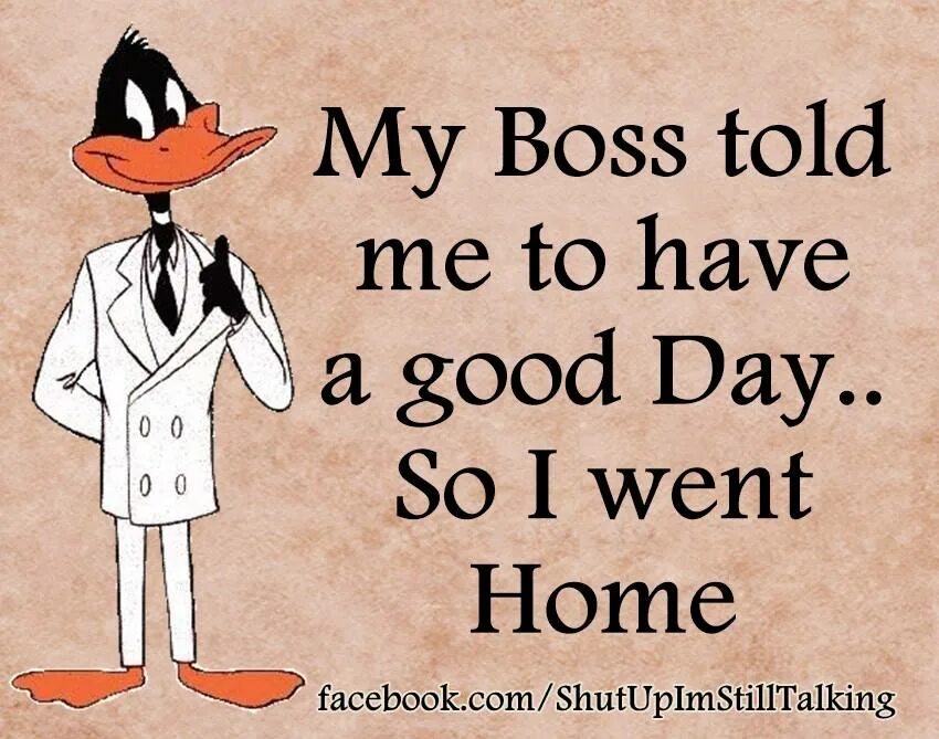 My boss day. Have a good Day. Have a good Day картинки смешные. Have a good Day Boss. My Boss told me to have a good Day so i went Home.