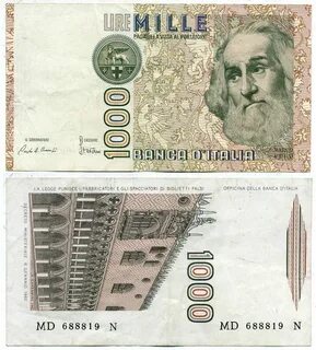 Итальянские лиры в доллары