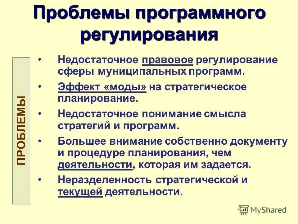 Собственные документы организации. Программные проблемы. Программное регулирование. Программная регламентация. Сфера регулирования это.