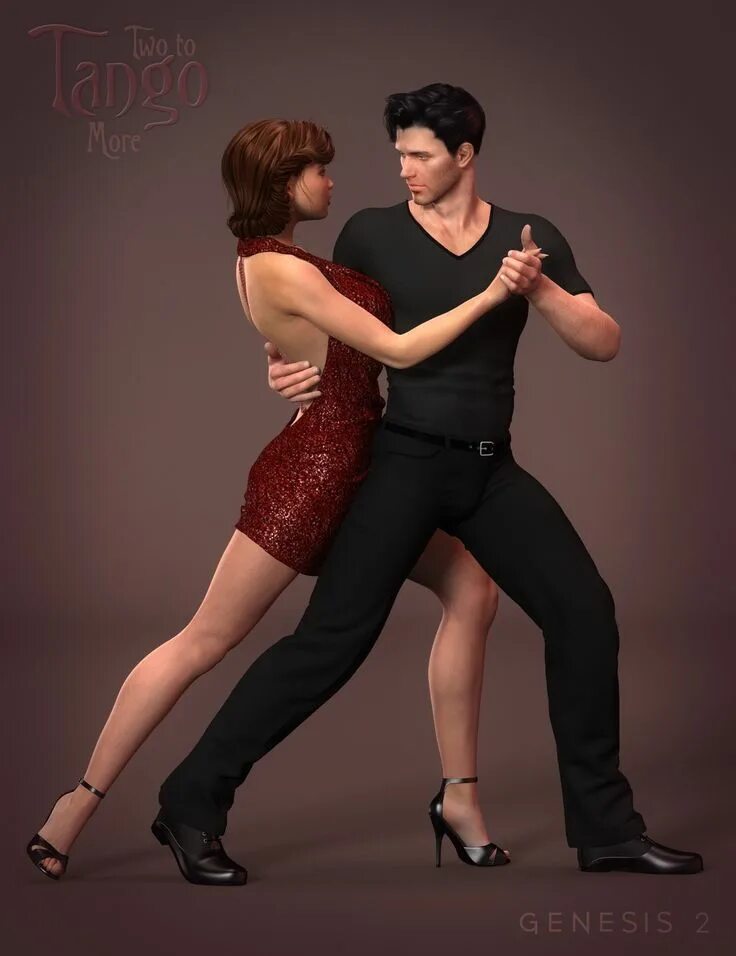 Two to tango. Прически для аргентинского танго. Танцы 3d. Прическа для танго. Танго 3д модель.