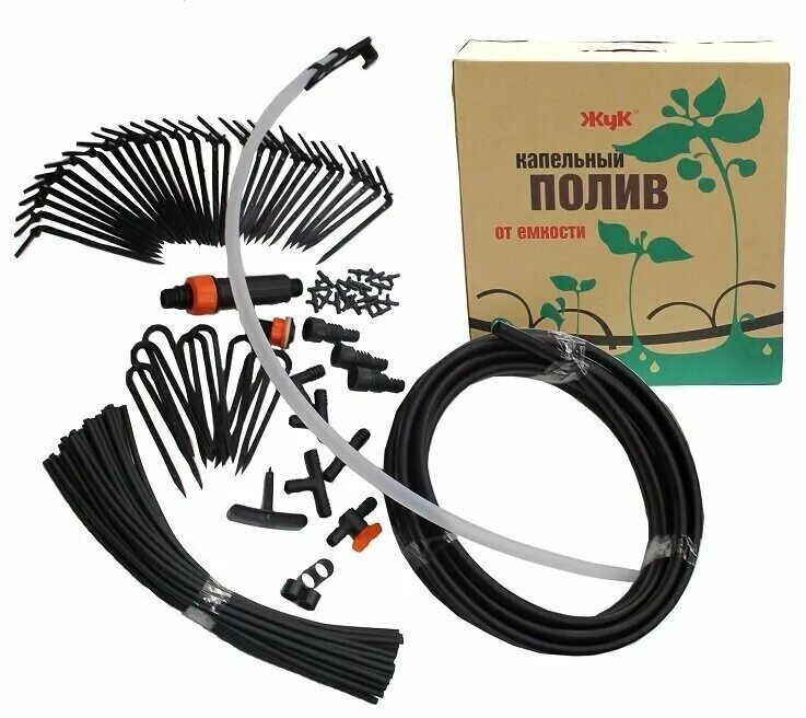 Жук набор капельного полива от водопровода с таймером на 60 растений. Капельный полив жук комплект расширительный. Жук набор капельного полива от емкости на 60 растений. Капельный полив жук комплект "тепличный" 60 растений от емкости. Таймер для капельного полива жук.